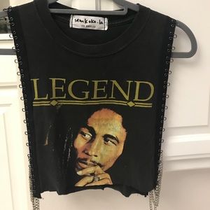 Bob Marley custom crop shirt